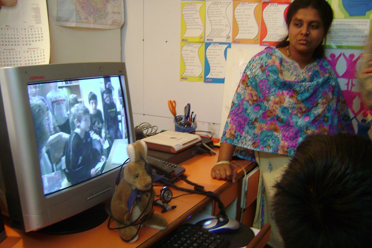 Children in a question-and-answer session after a reading