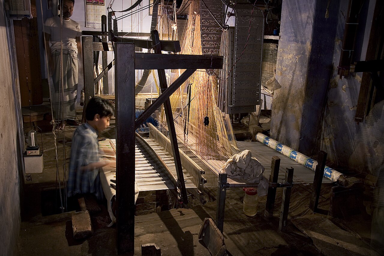 A traditional handloom in Varanasi, the city where Kabir worked as a weaver